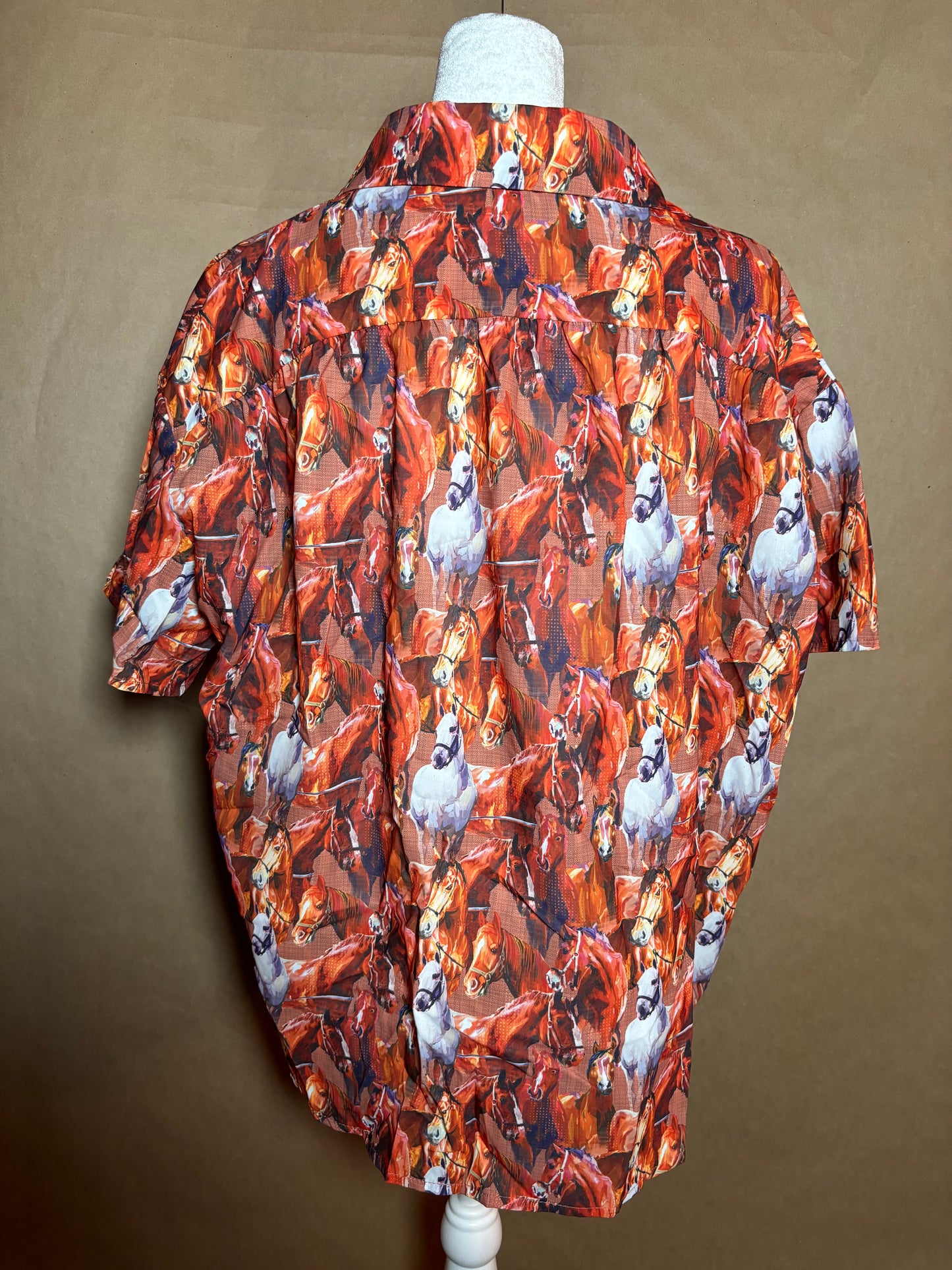 Lucky and Blessed size small horse print button up NEW WITHOUT TAGS