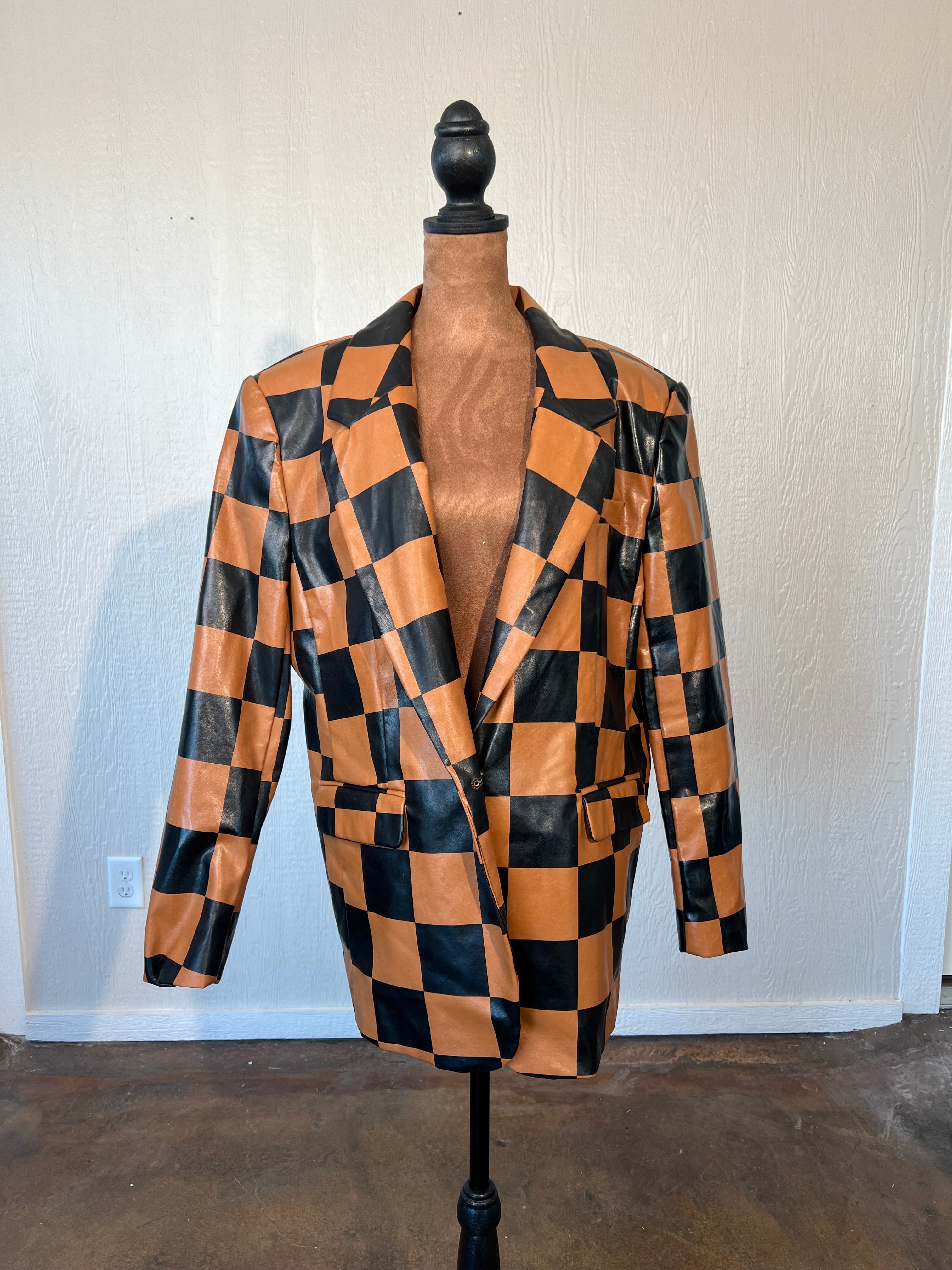 Nasty Gal size 4 leather blazer USED