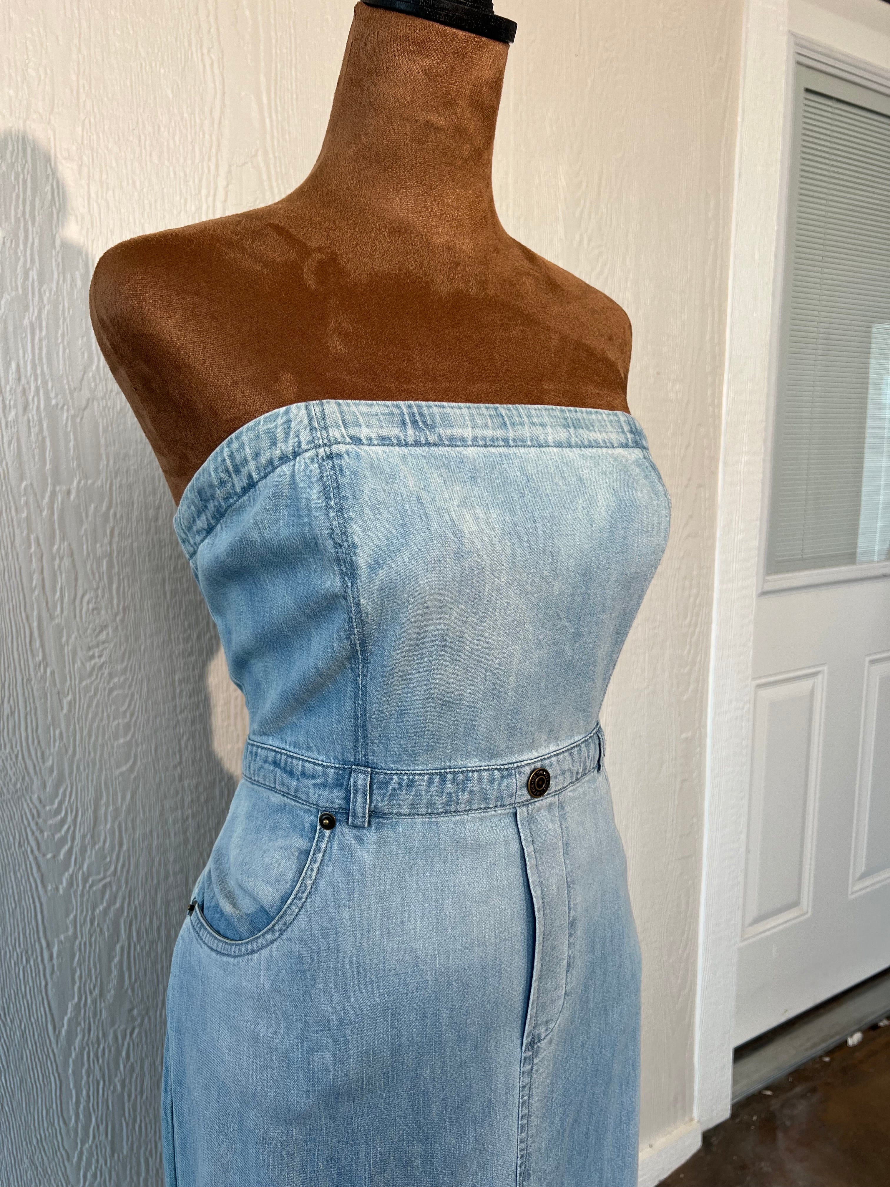 Free People size 6 denim dress LIKE NEW