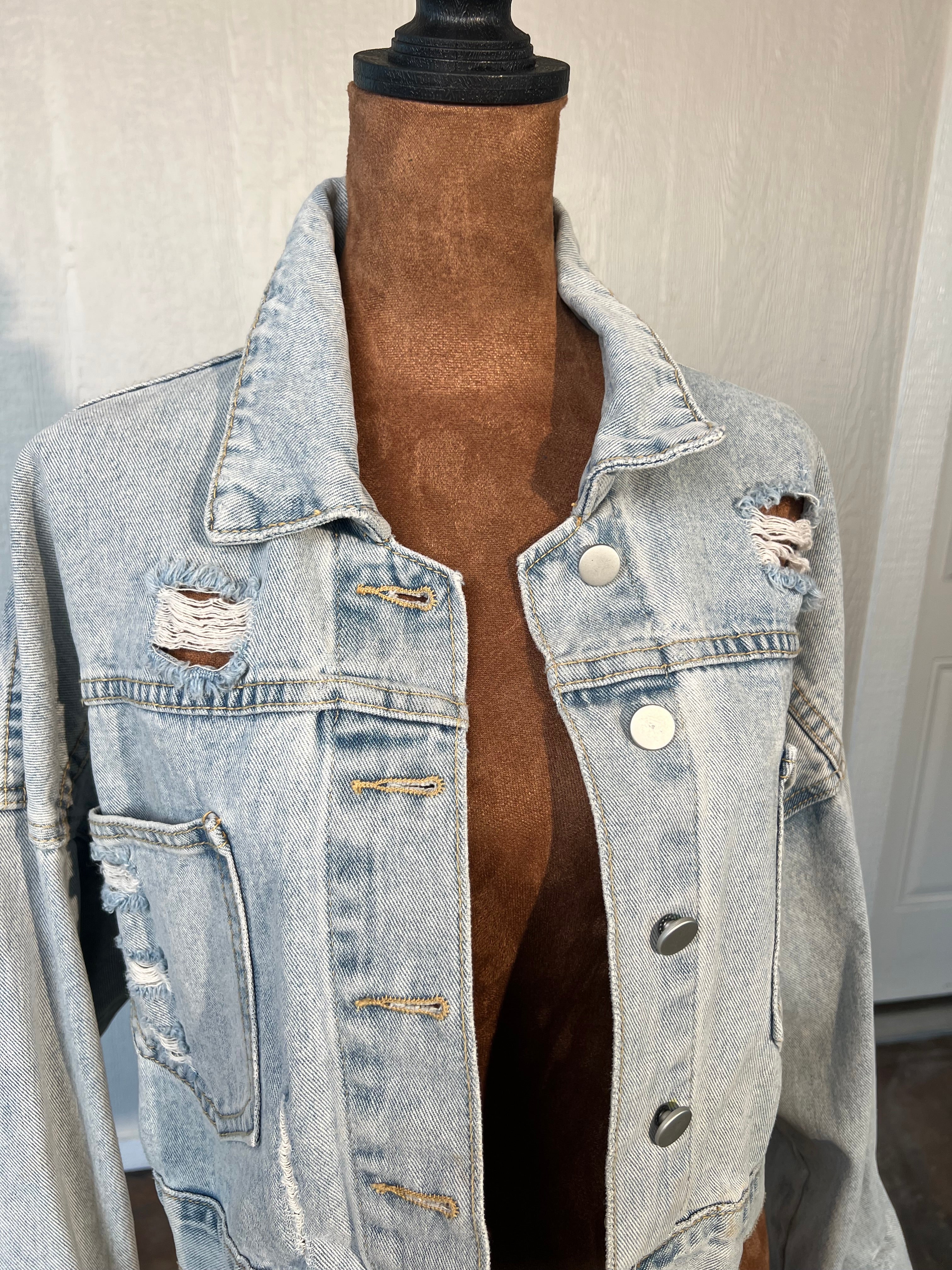 La' Ros size small denim jacket GENTLY USED