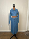 Fashion Nova size small denim set NWT