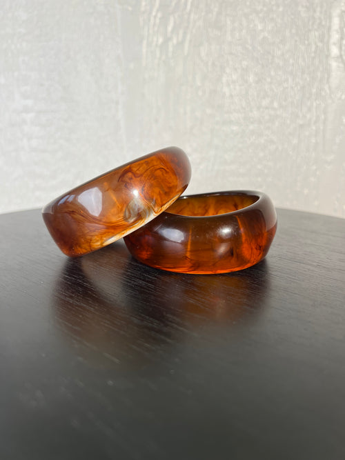 Brown Resin bangles set of 2 LIKE NEW