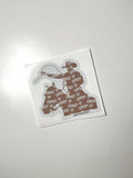 tan/white cowboy up sticker