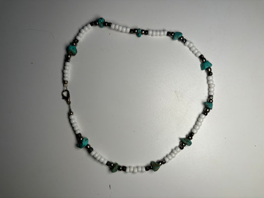 Faux Navajo Pearl and turquoise necklace