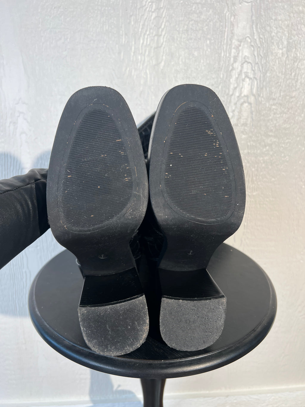 Pretty Little Thing size 10 black go go boots GENTLY USED