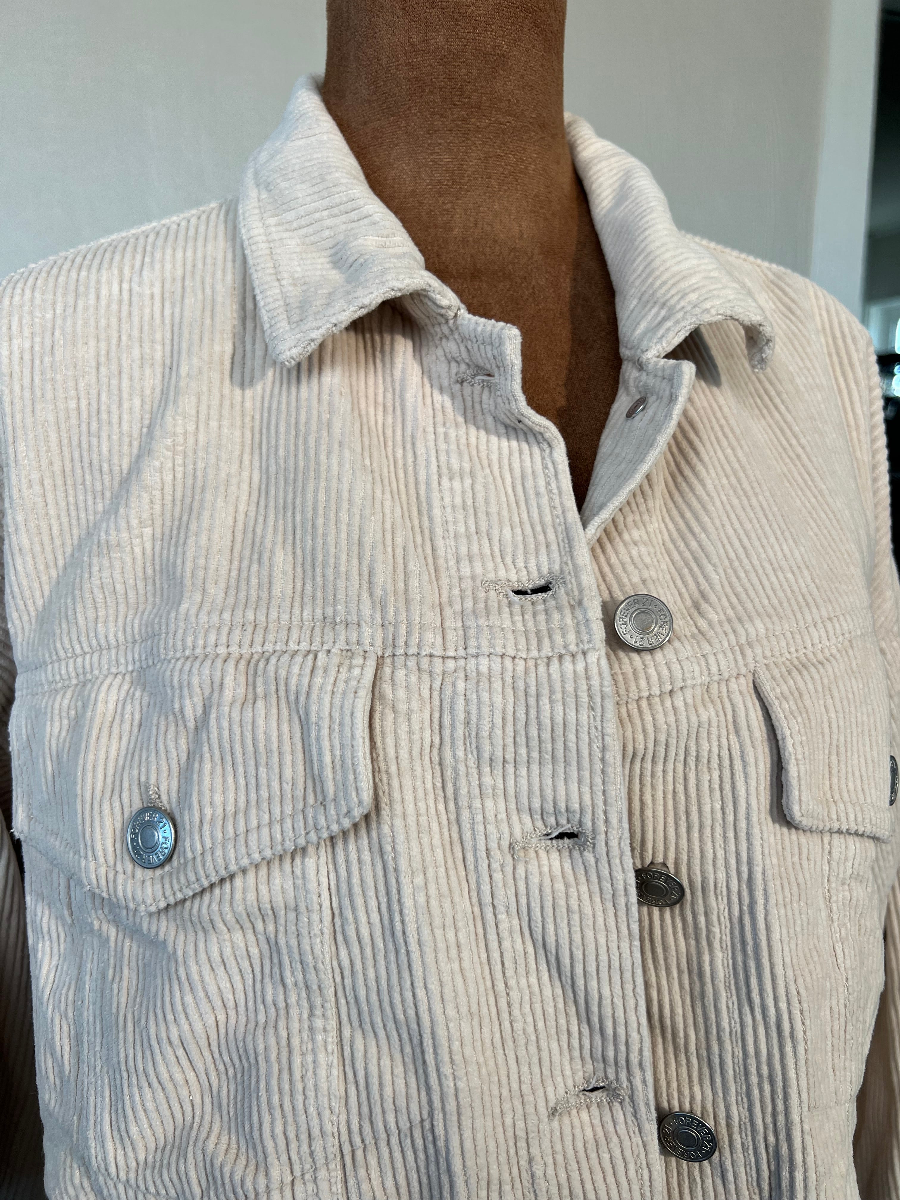 Forever 21 size small faux corduroy jacket USED