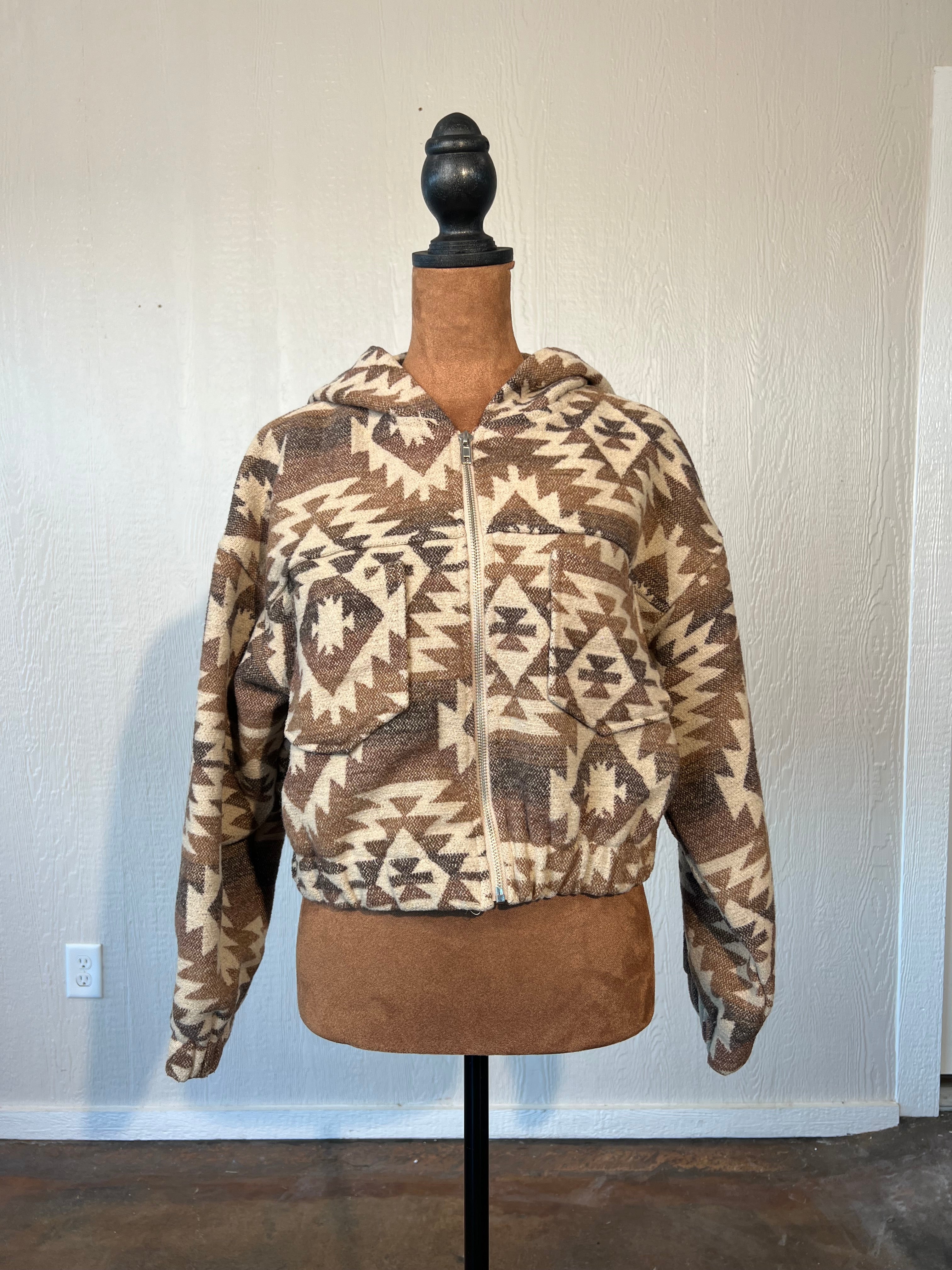 LELIS size small cropped hooded jacket GENTLY USED