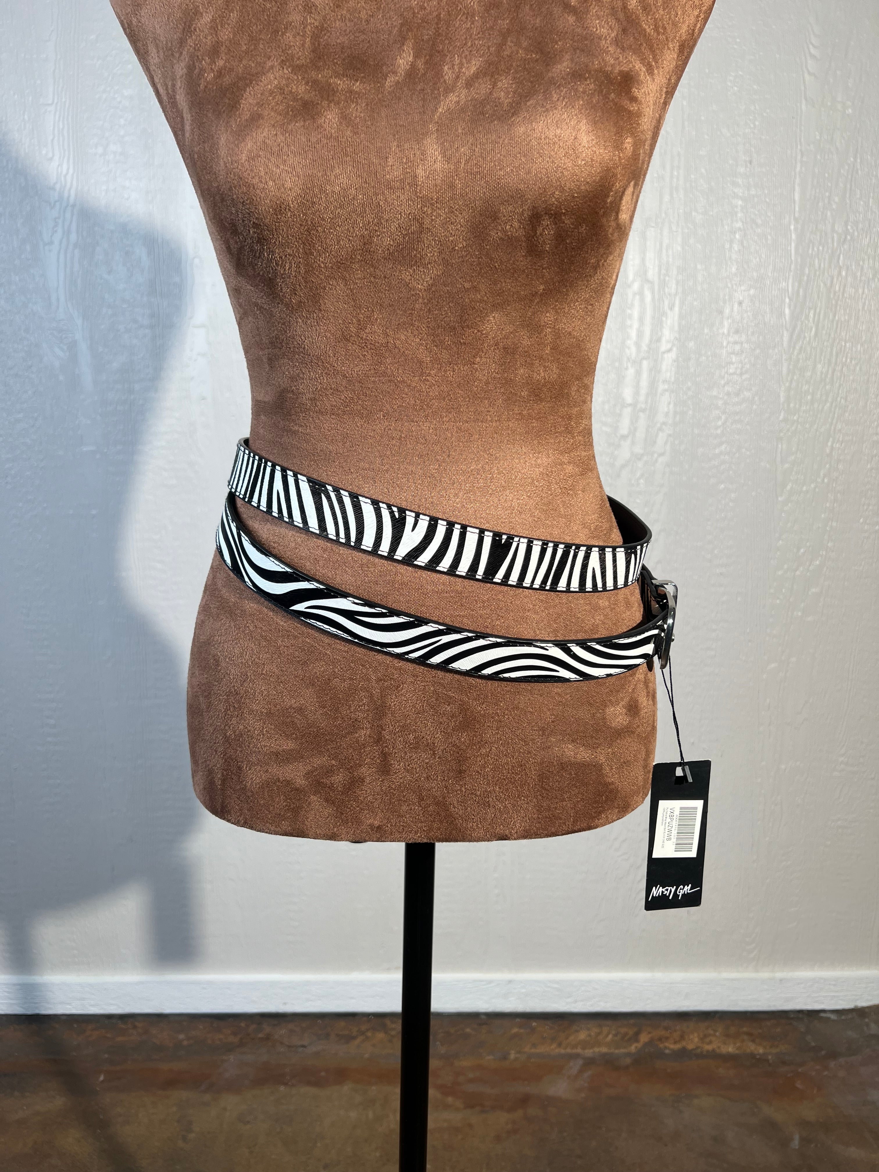 Nasty Gal size 78" double wrap belt NWT