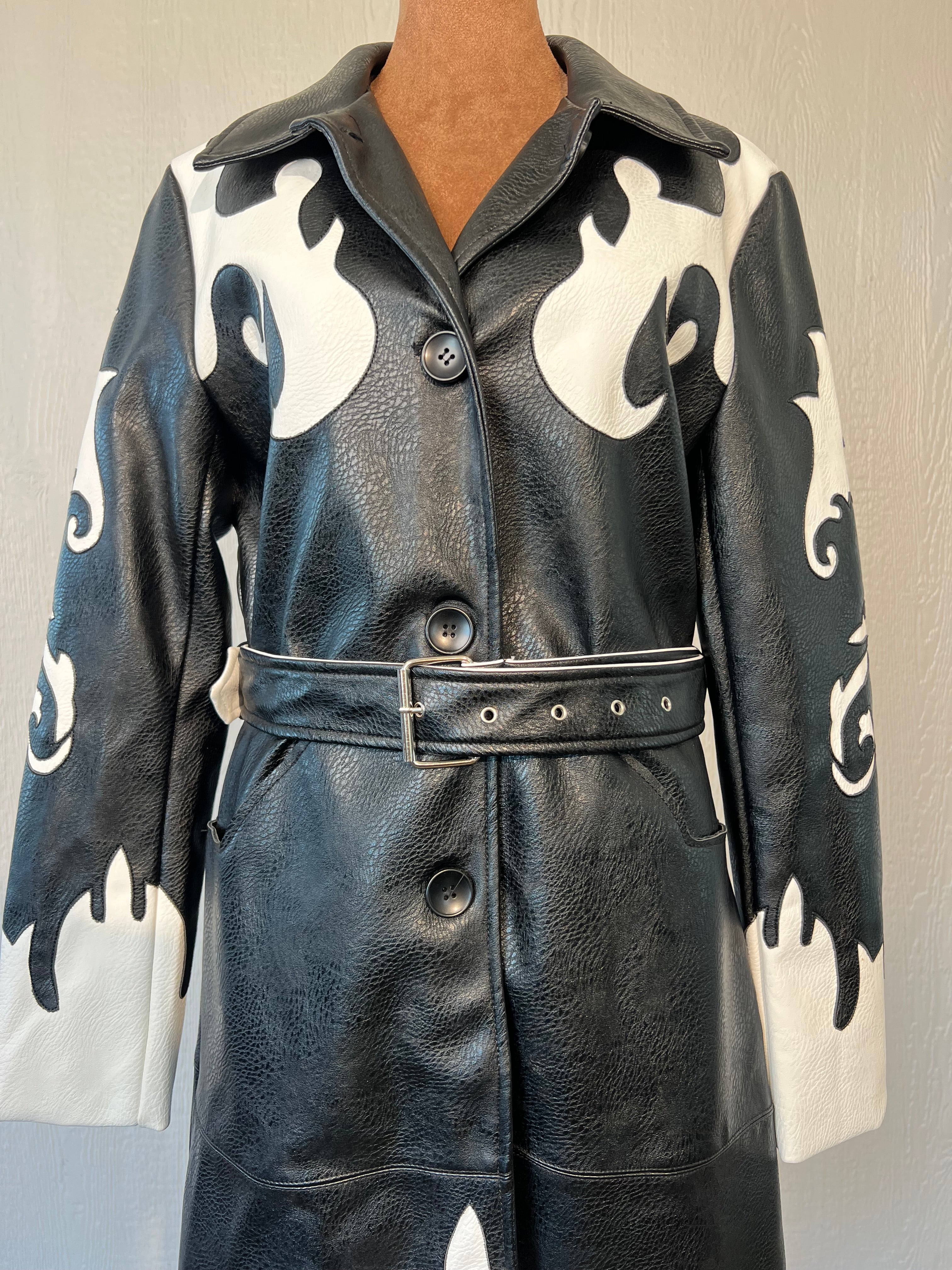 Akira size small leather coat GENTLY USED
