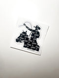 black cowboy up sticker